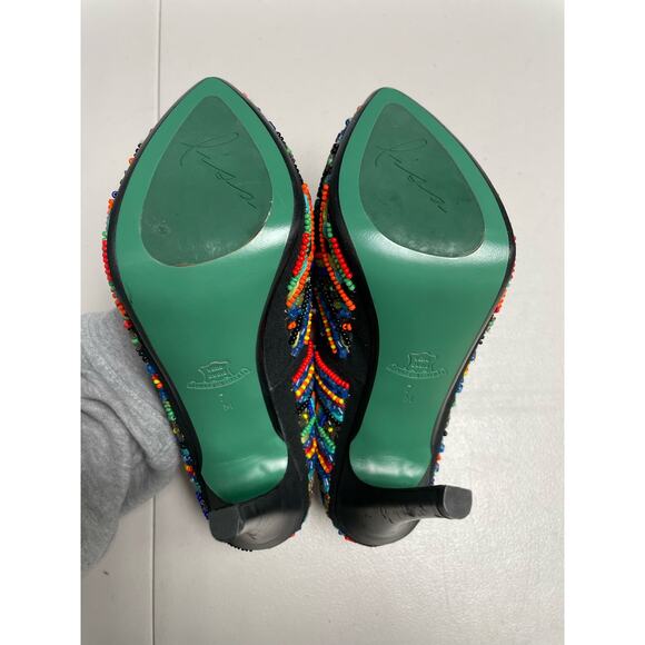 LISA FOR DONALD J. PLINER Alexis Beaded Platform Pump Size 7 Multicolor Slip-On - Picture 6 of 12